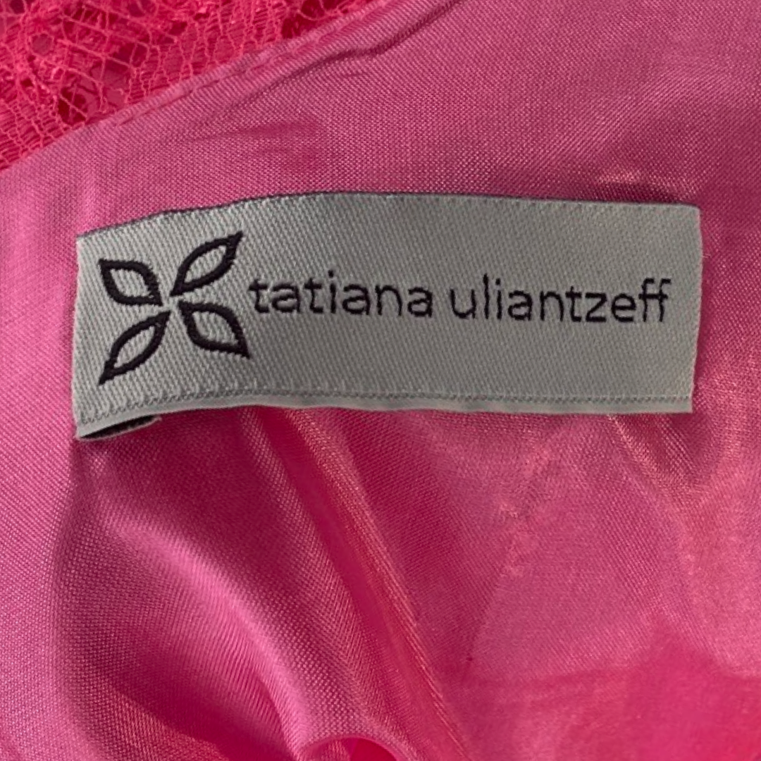 Vestido Tatiana Uliantzeff Bordado Abalorios Rosado
-Talla L