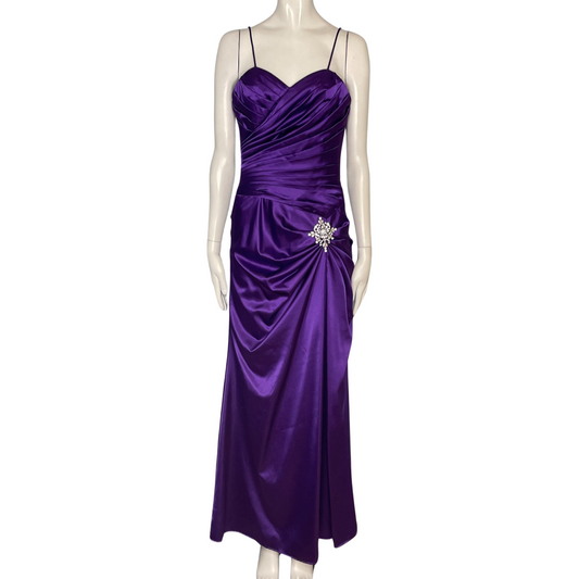 Vestido Cinderella Design Abullonado Morado-Talla S