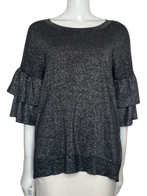 Blusa Michael Kors Brillante Negro-Talla L