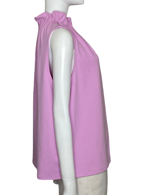 Top Ann Taylor Halter Sin Mangas Morado-Talla XL