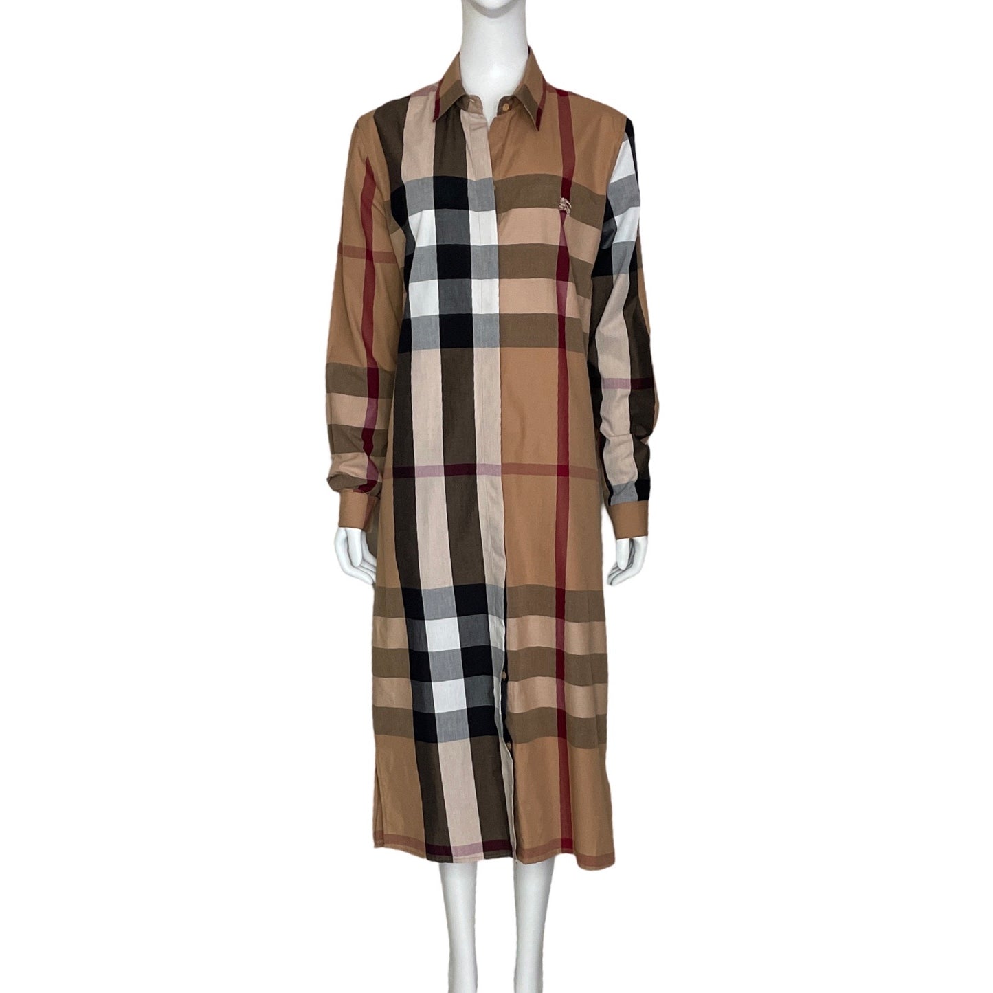 Vestido Burberry London Cuadros Clasico 
Marròn-Talla L