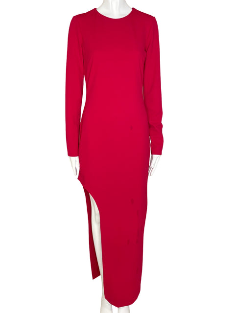 Vestido Zara Largo Lapiz Rojo- Talla M