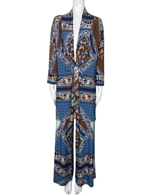 Set Julian Chang Print Pant+Blusa Azul-Talla M