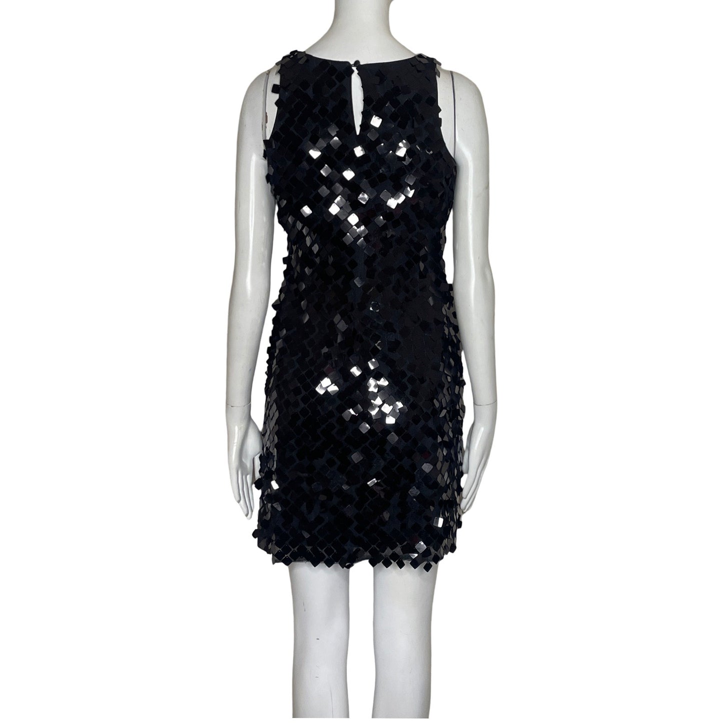 Vestido White House & Black Market Lentejuelas Negro-Talla 0