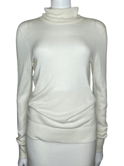 Sueter Jeanne Pierre Cuello Alto Blanco-Talla S