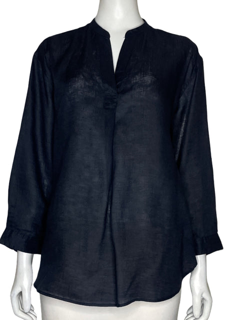 Blusa Uniqlo Cuello V Azul - Talla M