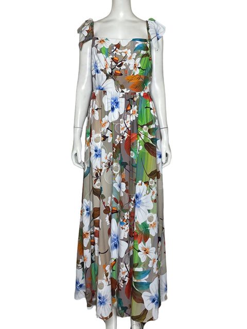 Vestido Full Ambiance Maxi Floral Blanco - Talla 40