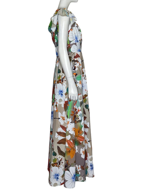 Vestido Full Ambiance Maxi Floral Blanco - Talla 40