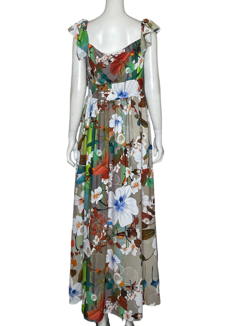 Vestido Full Ambiance Maxi Floral Blanco - Talla 40
