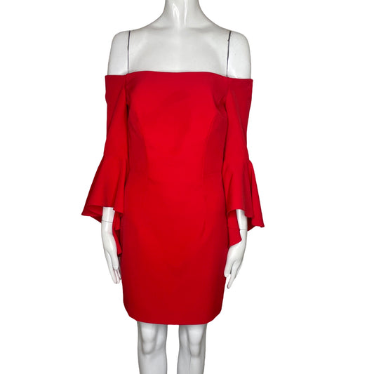 Vestido Mily Hombros Descubiertos Rojo-Talla 2