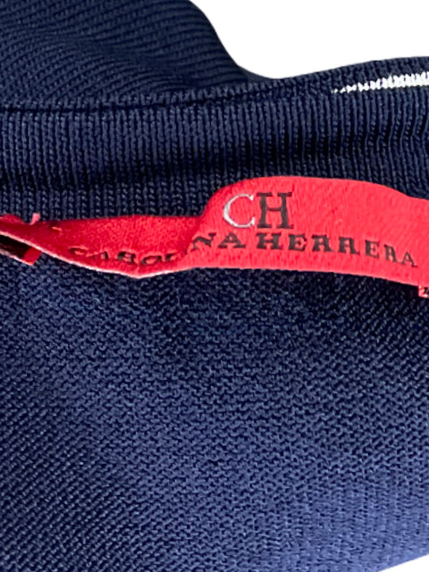 Blusa Carolina Herrera Acanalado Azul - Talla XL