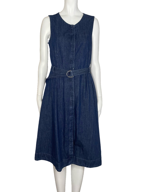 Vestido Tommy Hilfiger Sin Mangas Denim Azul - Talla 8