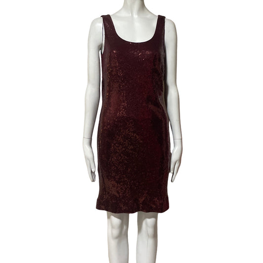 Vestido Nicole Miller Lentejuelas Rojo-Talla 2