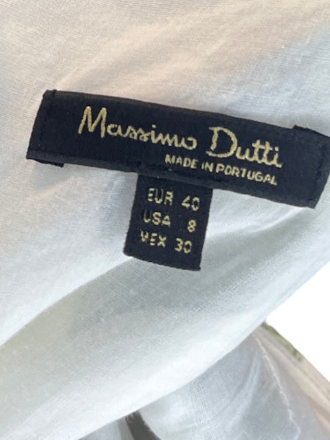 Mono Massimo Dutti Hojas Blanco - Talla 8