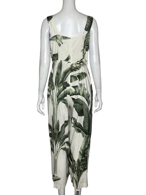 Mono Massimo Dutti Hojas Blanco - Talla 8