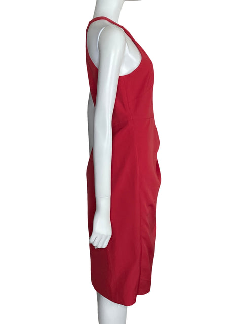 Vestido Vince Camuto Halter Pinzas Rojo-Talla 12