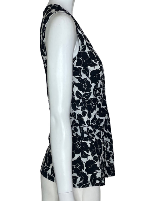 Blusa Liz Claiborne Estampada Negro- Talla M