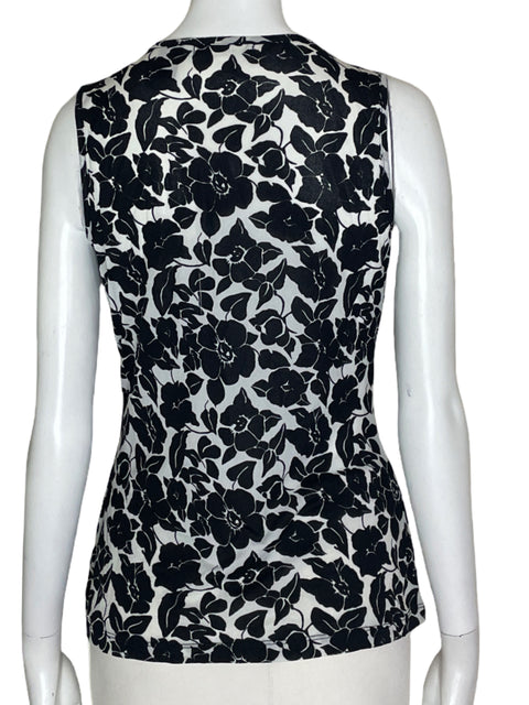 Blusa Liz Claiborne Estampada Negro- Talla M