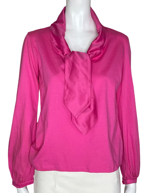 Blusa Liz Claiborne Lazo Manga Larga Rosado- Talla S