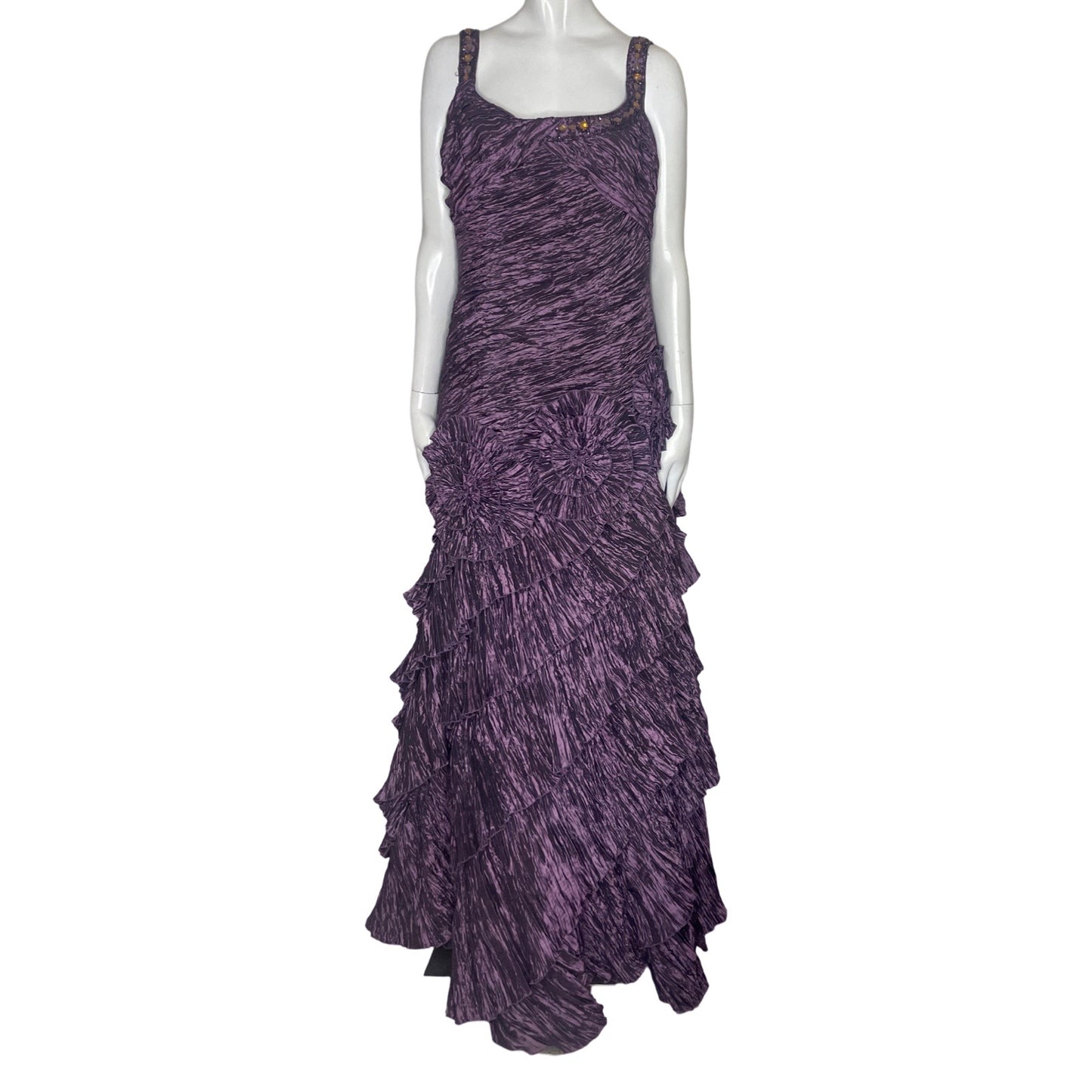 Vestido Atelier Alice Tiras Pedreria Morado-Talla 10