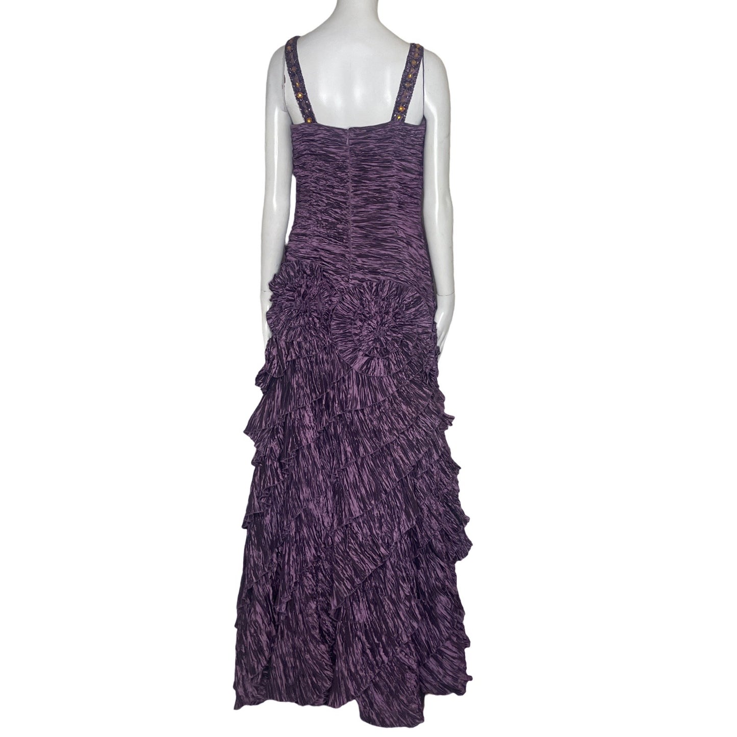 Vestido Atelier Alice Tiras Pedreria Morado-Talla 10