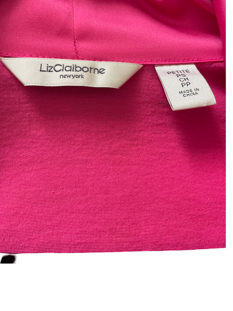 Blusa Liz Claiborne Lazo Manga Larga Rosado- Talla S