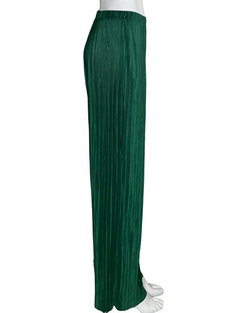 Pantalón Zara Plisado Fluido Verde-Talla M