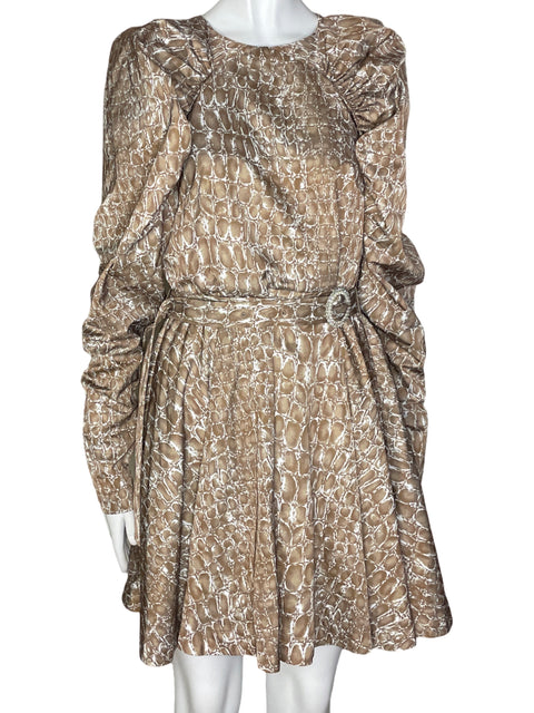 Vestido Rotate Abullonado Beige- Talla 12