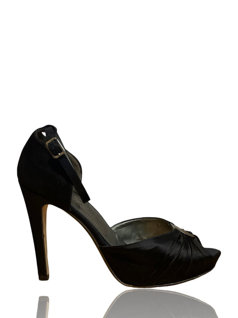 * Calzado Ferragamo Satinado Negro-Talla 8