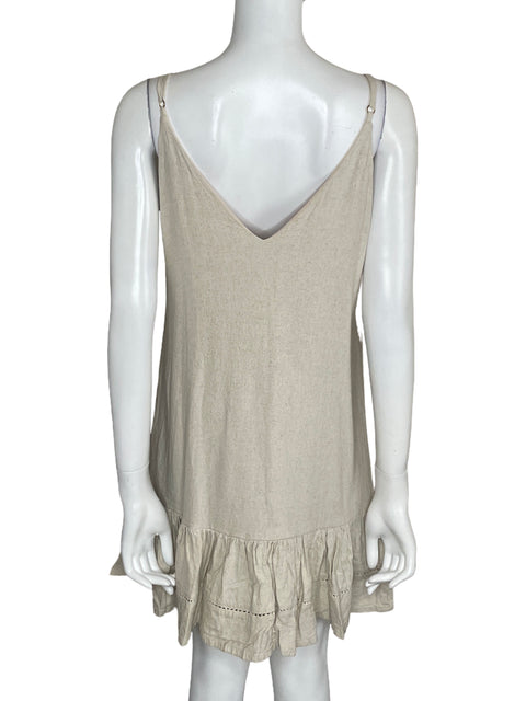 Vestido Ela Mini Tirantes Beige-Talla 12