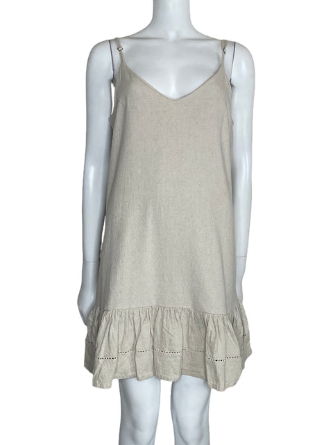 Vestido Ela Mini Tirantes Beige-Talla 12