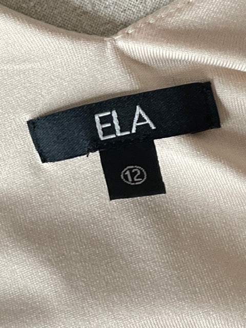 Vestido Ela Mini Tirantes Beige-Talla 12