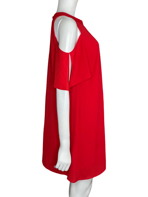 Vestido Zara Fluido Halter Rojo-Talla M