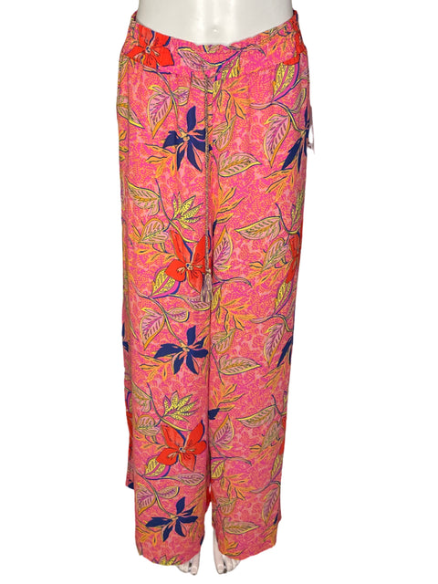 Pantalón Rose-Olive Floreado Rosado- Talla L