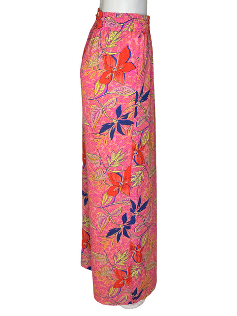 Pantalón Rose-Olive Floreado Rosado- Talla L
