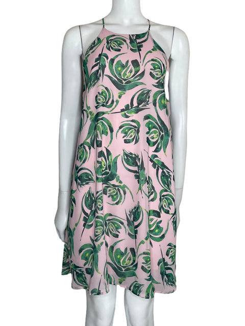 Vestido Everly Halter Tropical Rosado-Talla L