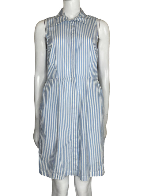 Vestido Tesoro TPS Rayas Back Out Azul-Talla 10