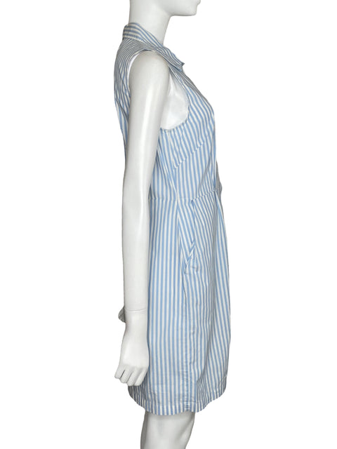 Vestido Tesoro TPS Rayas Back Out Azul-Talla 10