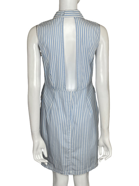 Vestido Tesoro TPS Rayas Back Out Azul-Talla 10