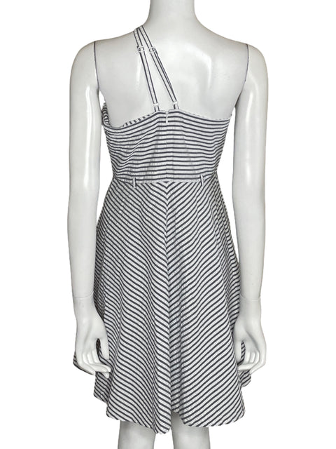Vestido Michael Kors Tirantes Rayas Blanco-Talla 8