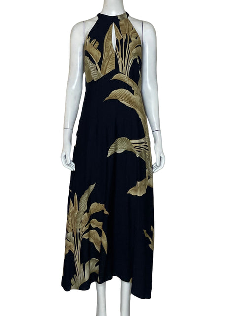 Vestido Massimo Dutty Estampado Negro-Talla 4