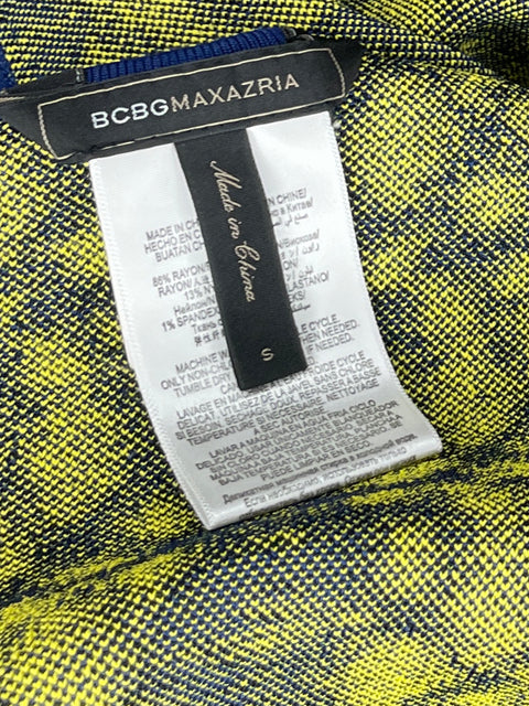 Vestido BCBG Estampado Sin Mangas Mini Azul-Talla S