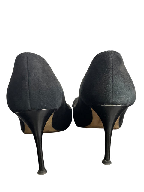 * Calzado Carolina Herrera Lazo Charol Negro-Talla 8
