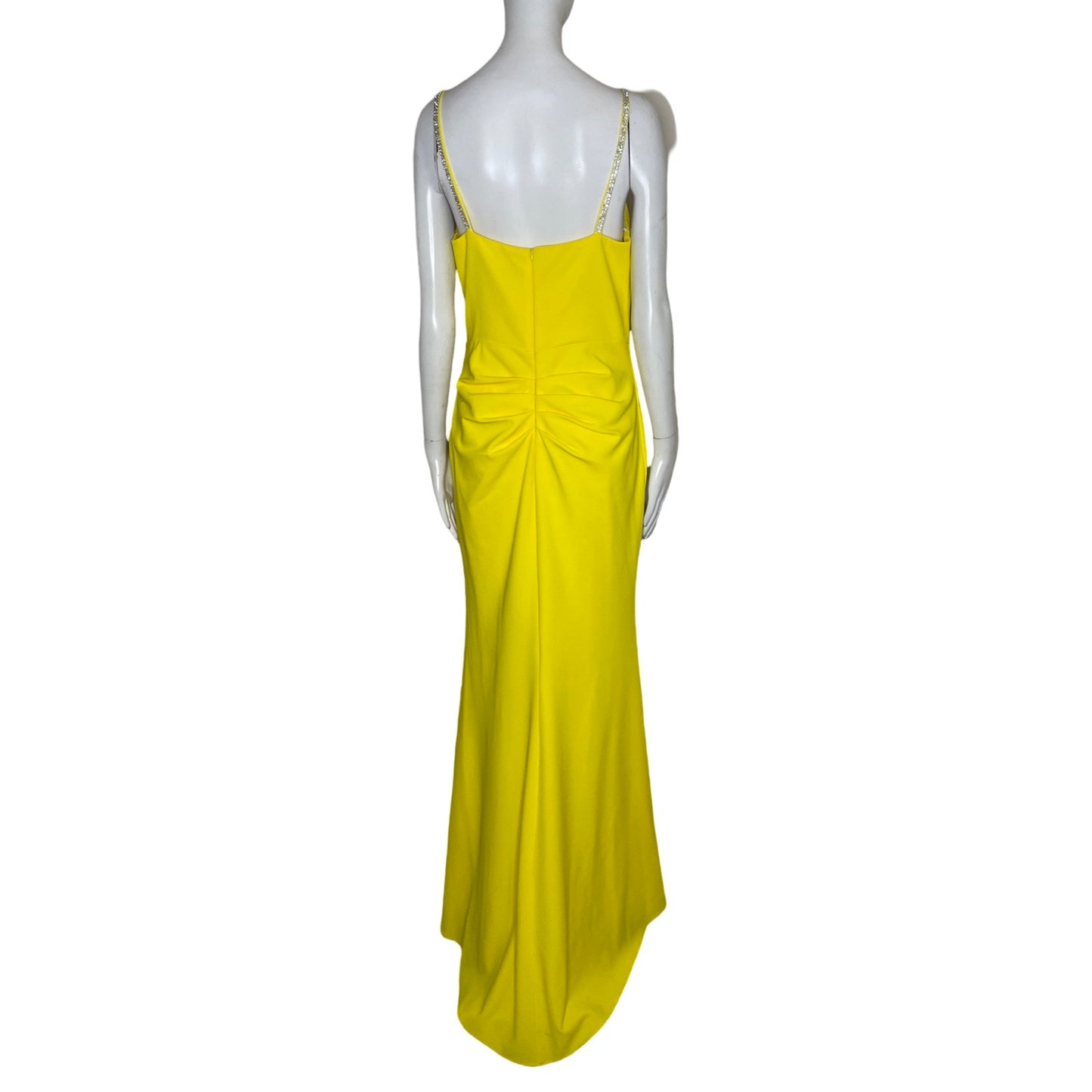 Vestido Xscape Avestura Tiras Amarillo-Talla 8