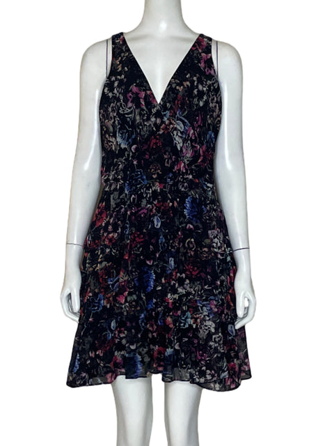 Vestido Adelyn Rae Floral Vuelo Negro-Talla M