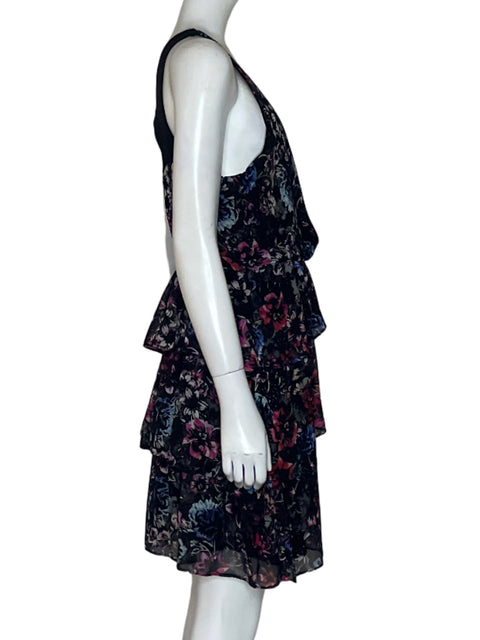 Vestido Adelyn Rae Floral Vuelo Negro-Talla M