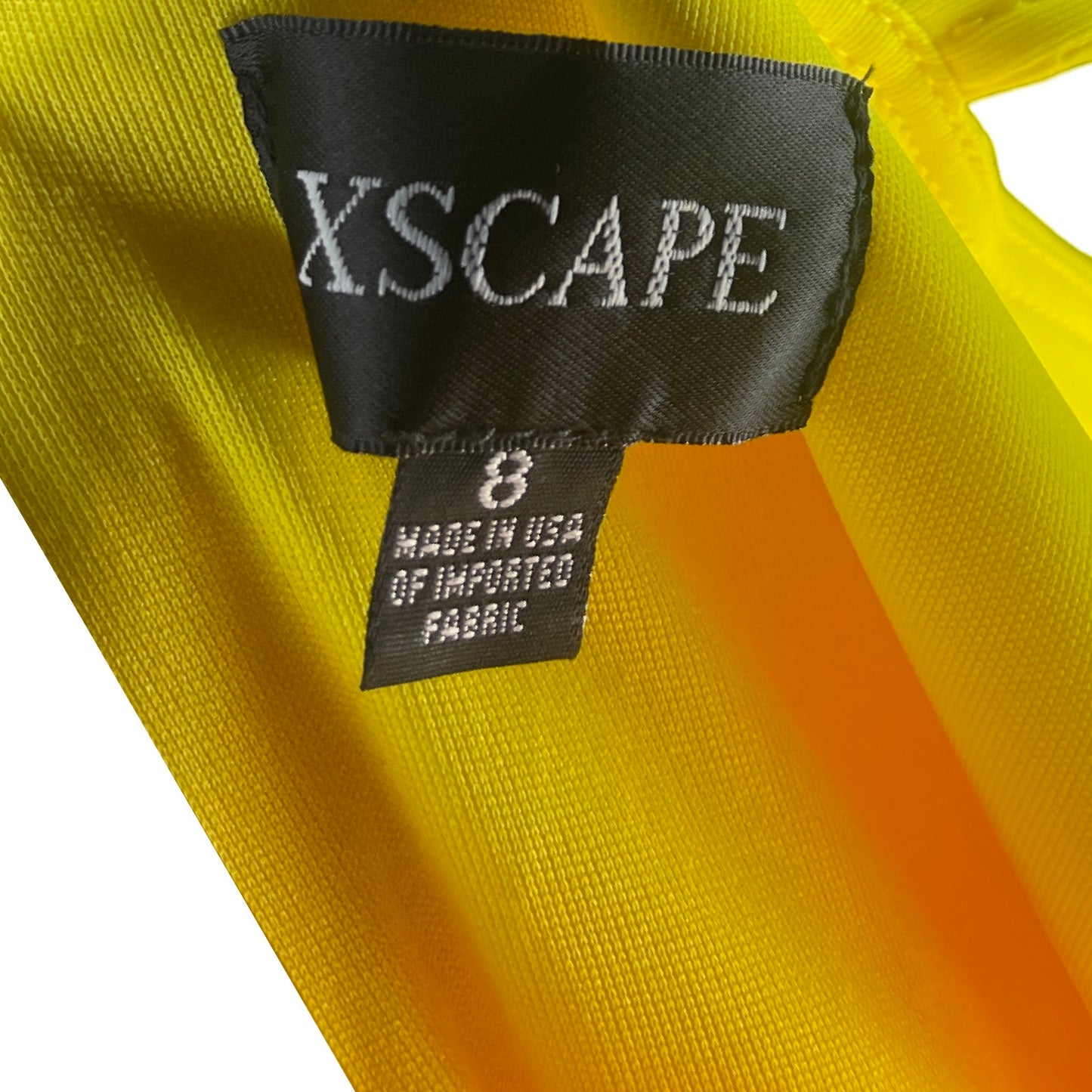 Vestido Xscape Avestura Tiras Amarillo-Talla 8