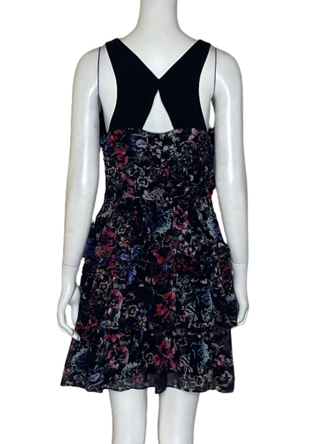 Vestido Adelyn Rae Floral Vuelo Negro-Talla M