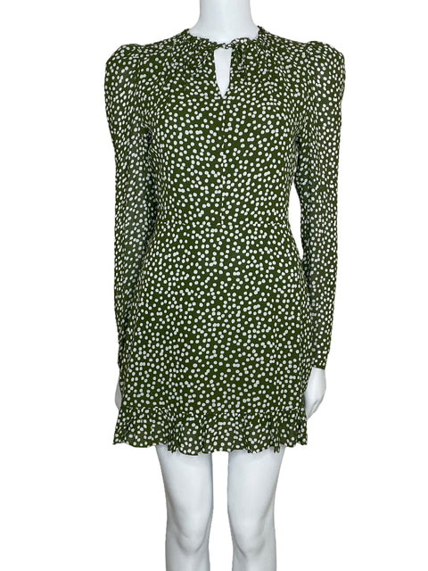 Vestido Reformation Puntos Manga Larga Verde-Talla 4