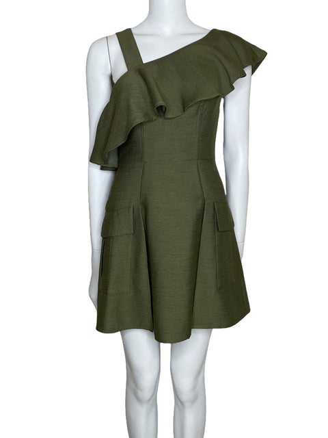 Vestido C/Meo Collective Vuelos Mini Verde-Talla XS